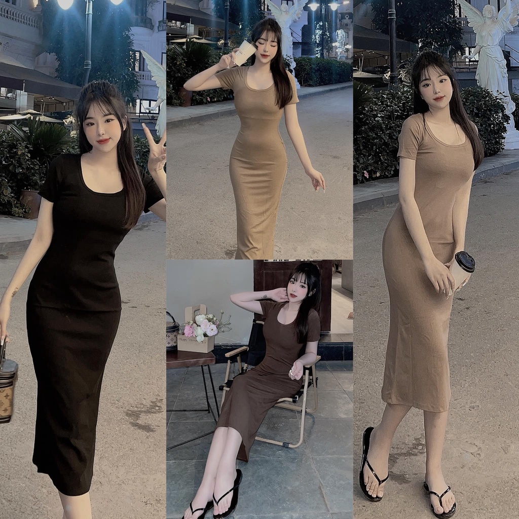 Váy body tôn dáng 4 màu xinh
