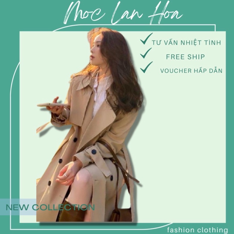 (MộcLan.Hoa)Áo Khoác Nữ Dáng Dài Thời Trang Phong Cách Hàn Quốc | BigBuy360 - bigbuy360.vn