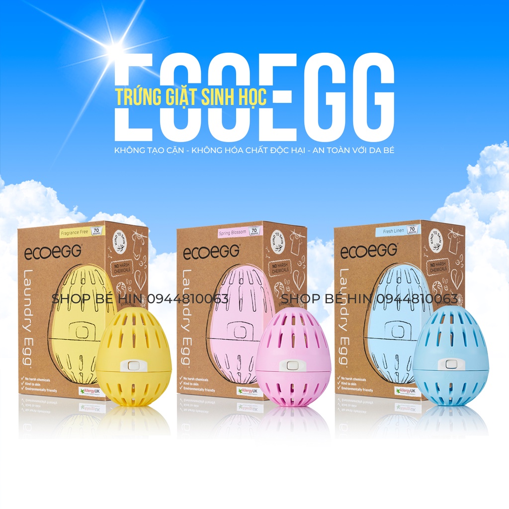 Trứng giặt sinh học Ecoegg chiết xuất tự nhiên-Hiệu quả-Tiết kiệm-Made in UK