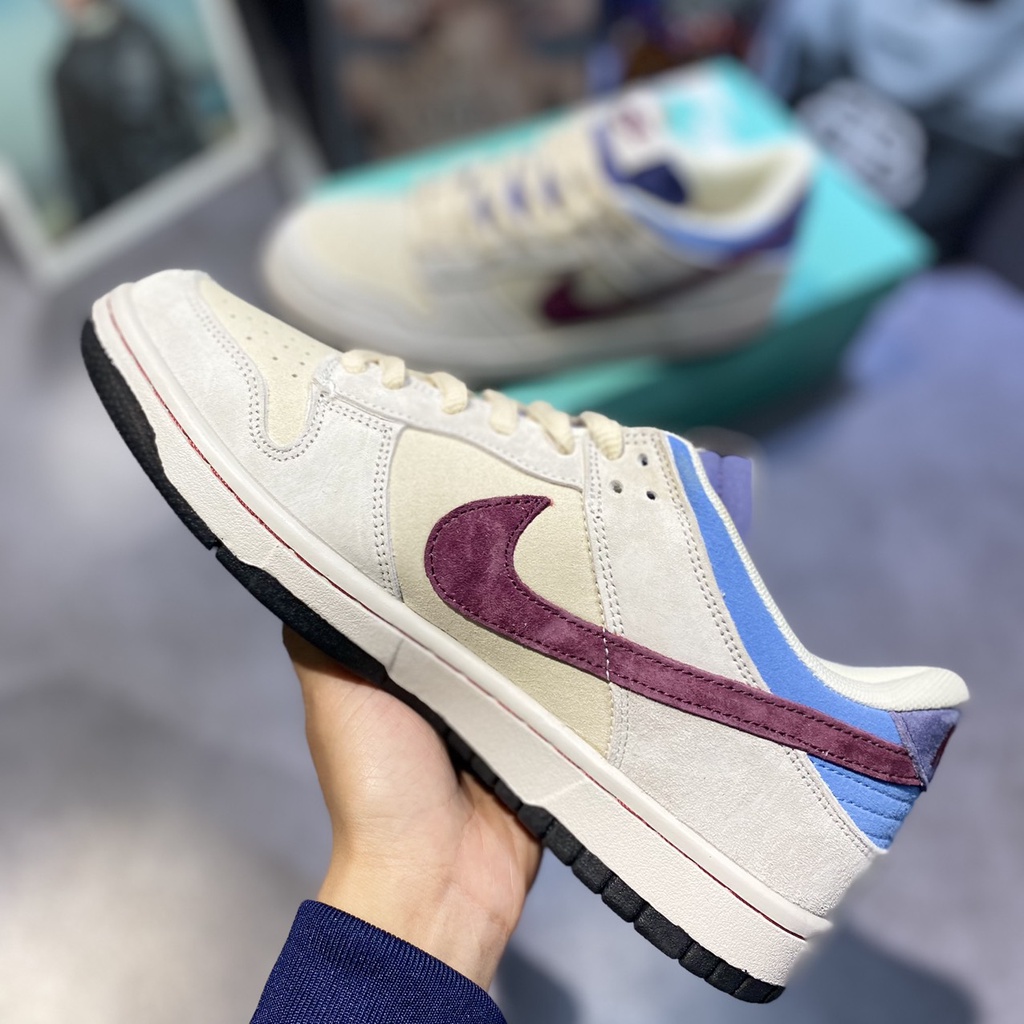 Giày thể thao Ni.ke SB Dunk Low Otomo Kem Siêu Cấp, Giày Otomo Nỉ Dunk Xám Tím bản mới