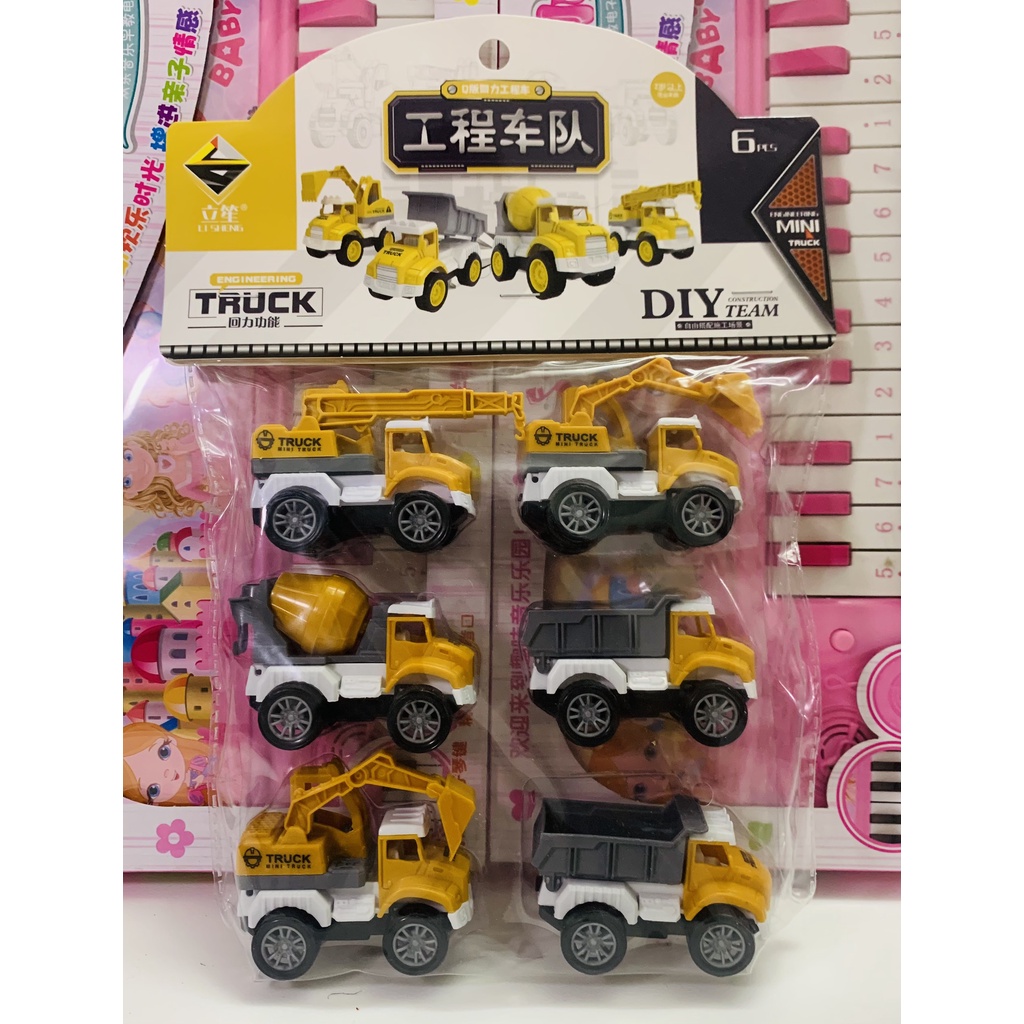 Bộ đồ chơi xe công trình cho bé