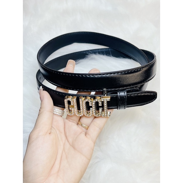 Thắt lưng nữ - dây nịt nữ - dây lưng Chữ Đính Đá GC Gu Cì