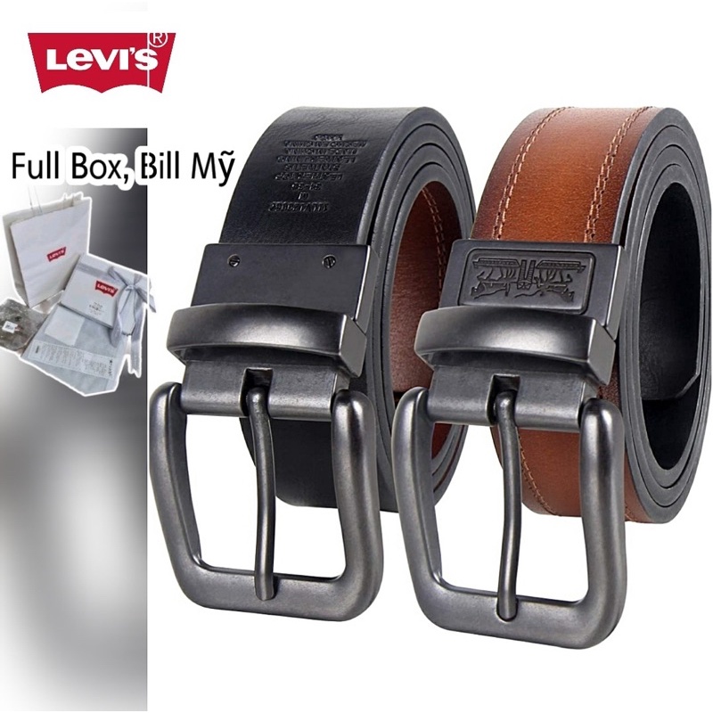 Thắt lưng da nam Levi’s 2in1 Chính hãng nhập Mỹ