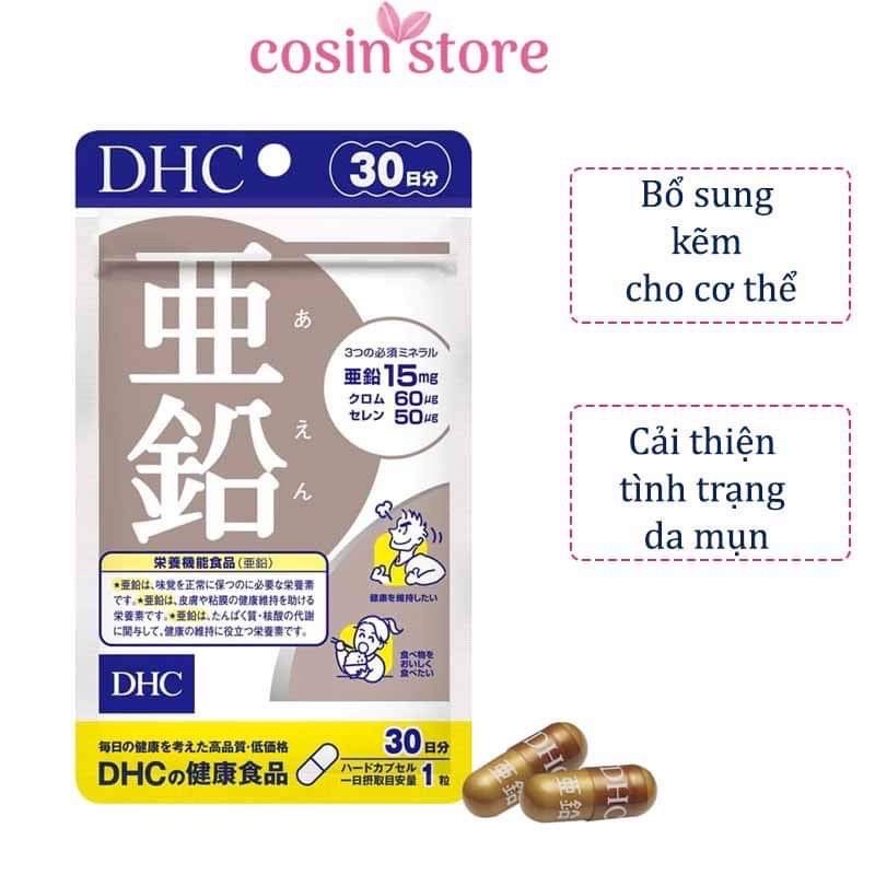 Viên uống Bổ sung Kẽm DHC ZinC 30 Viên 30 Ngày