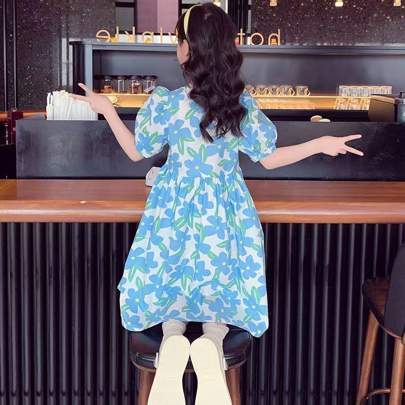 Đầm Công Chúa Dáng Chữ A Họa Tiết Hoa Thời Trang Mùa Hè 2023 Cho Bé Gái 5-7 - 9-11 - 13-15 Tuổi