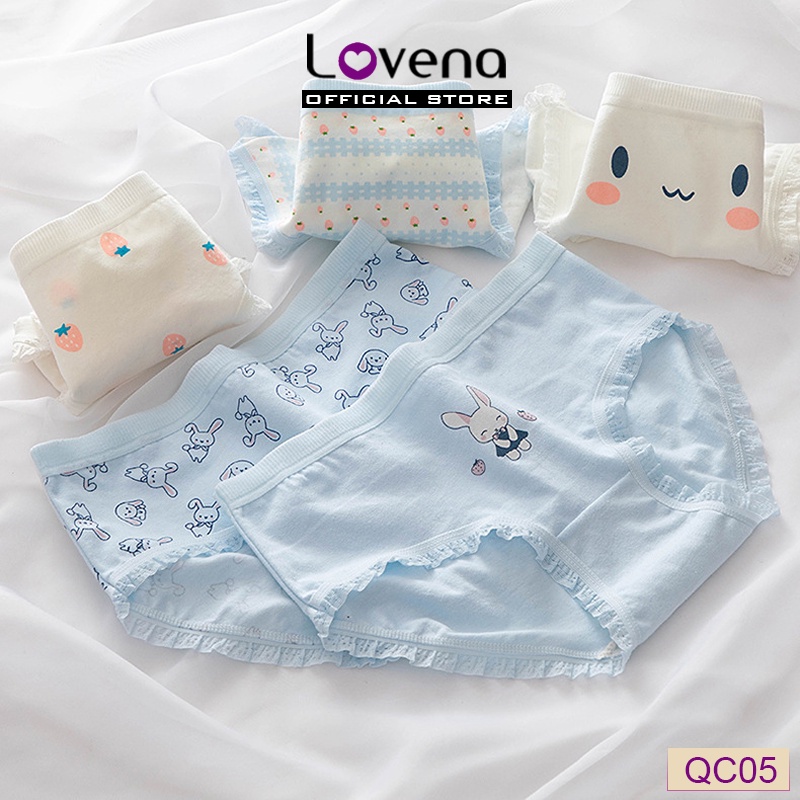 Quần Lót Cute Nữ Cotton Kháng Khuẩn Lovena QC05