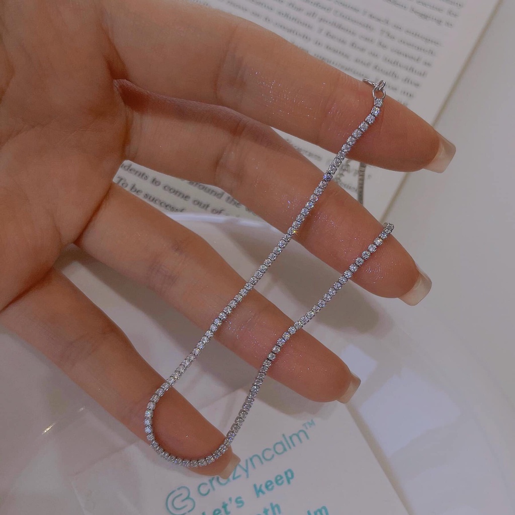 Dây xích đá nail, dây đá nail kim cương trang trí móng tay 25cm siêu sáng loại mảnh