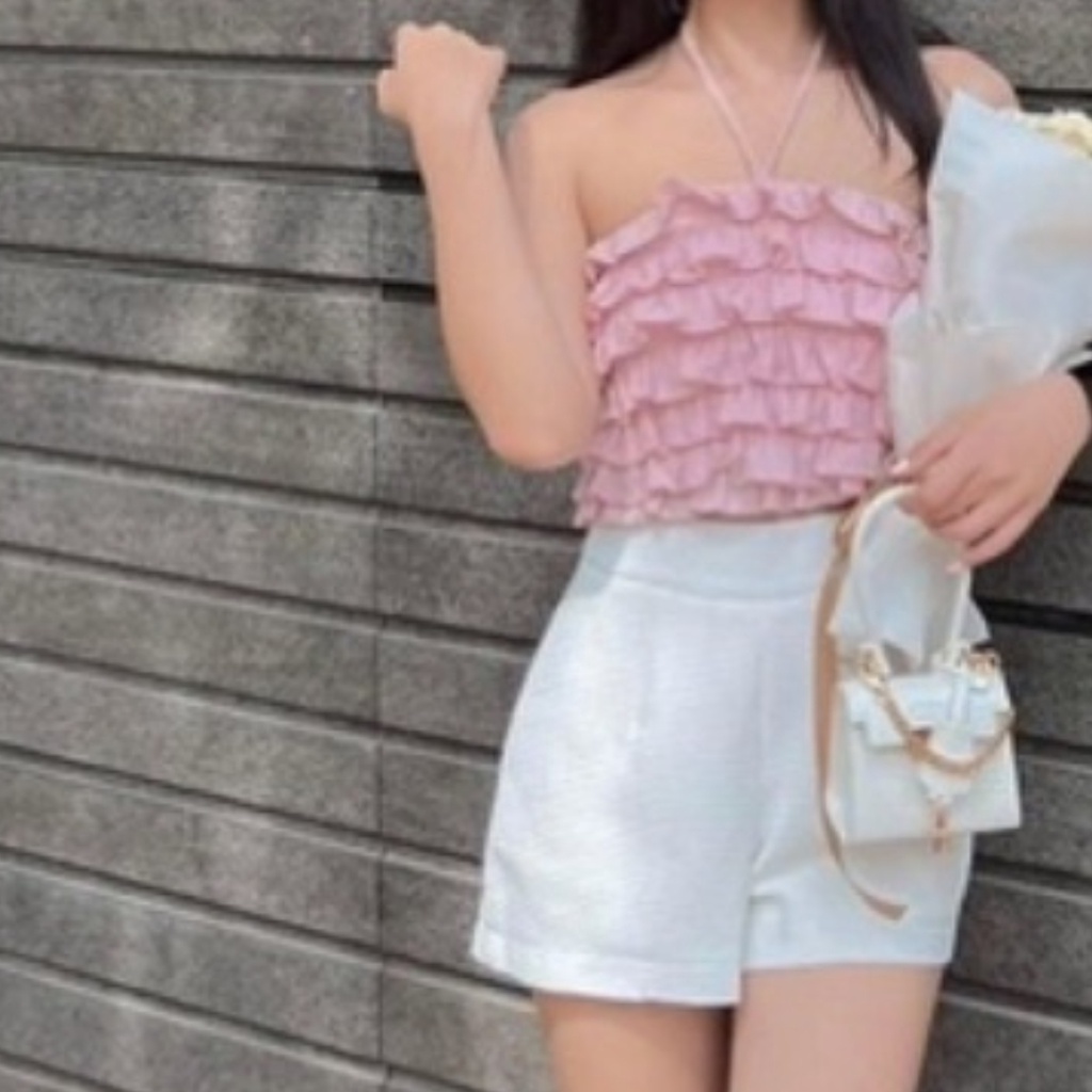 Quần short nữ cạp cao khóa sau tôn dáng quần đùi nữ tổ ong lưng cao Hàn Quốc form xinh VIETCEN