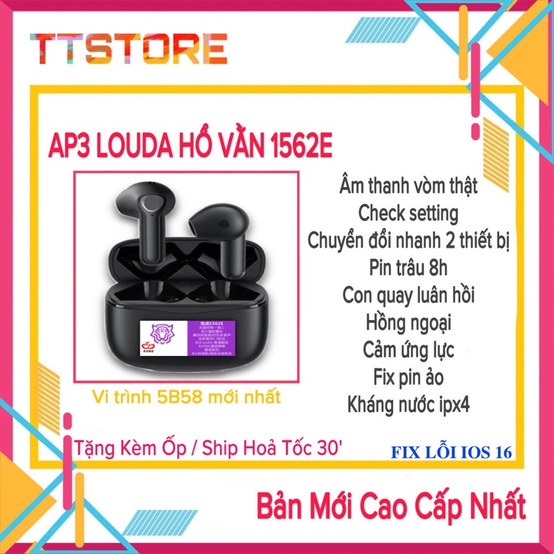 Tai Nghe Gen 3 1562E ENC | Pin 8h | Âm Thanh Vòm Thật | Hồng Ngoại | Bản Cao Cấp Nhất