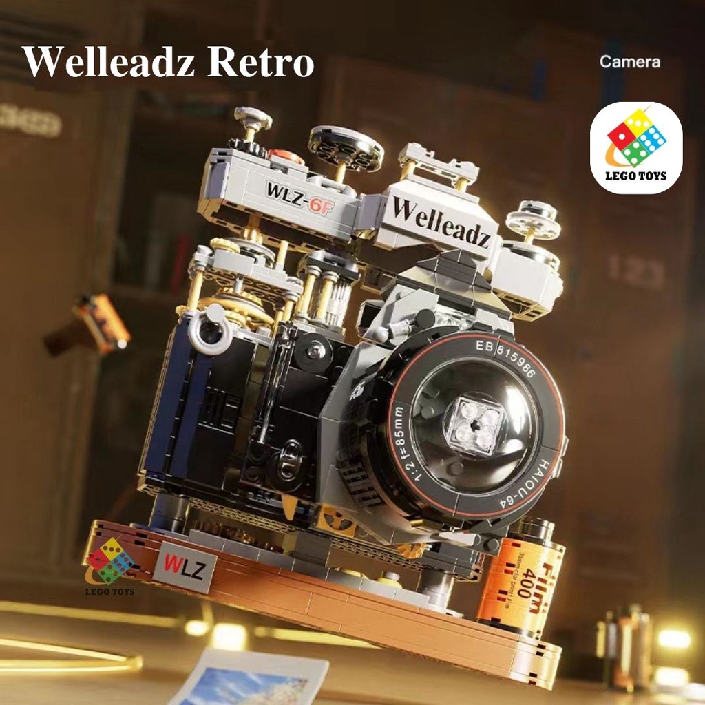 Máy Ảnh Welleadz Phong cách Retro Vintage - Mô Hình Lắp Ráp Máy Ảnh Camera - 1020 Chi Tiết