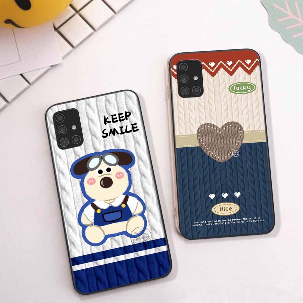 Ốp lưng Samsung A21s / A31 / A51 / A71 in hình họa tiết len Lucky Bunny,Bear,Smile