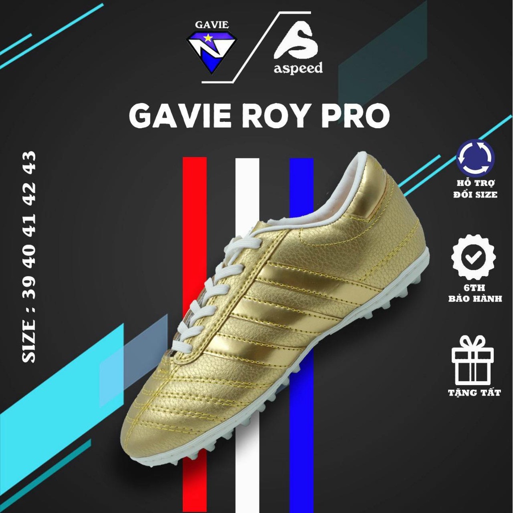 Giày đá bóng sân cỏ nhân tạo 3 Sọc Gavie Vàng Đồng