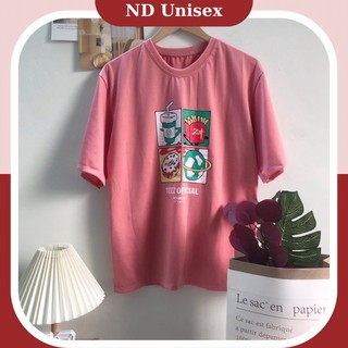 Áo Thun Áo Phông Tay Lỡ Nam Nữ Form Rộng IN ĐỒ ĂN ND Unisex