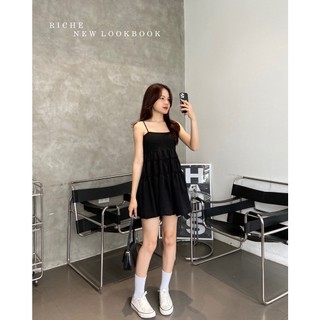 Váy đen 2 dây babydoll