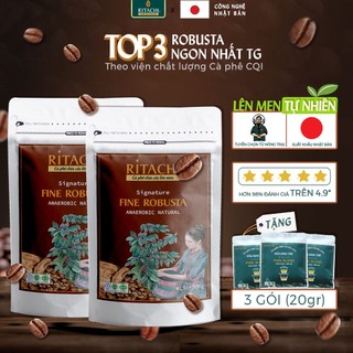 Cà phê robusta gia lai, cà phê xuất khẩu thượng hạng ritachi specialty robusta, rang mộc 100%, đậm vi 500gr
