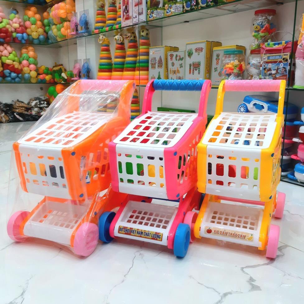 Xe đẩy siêu thị cho bé (kèm đồ chơi trái cây)