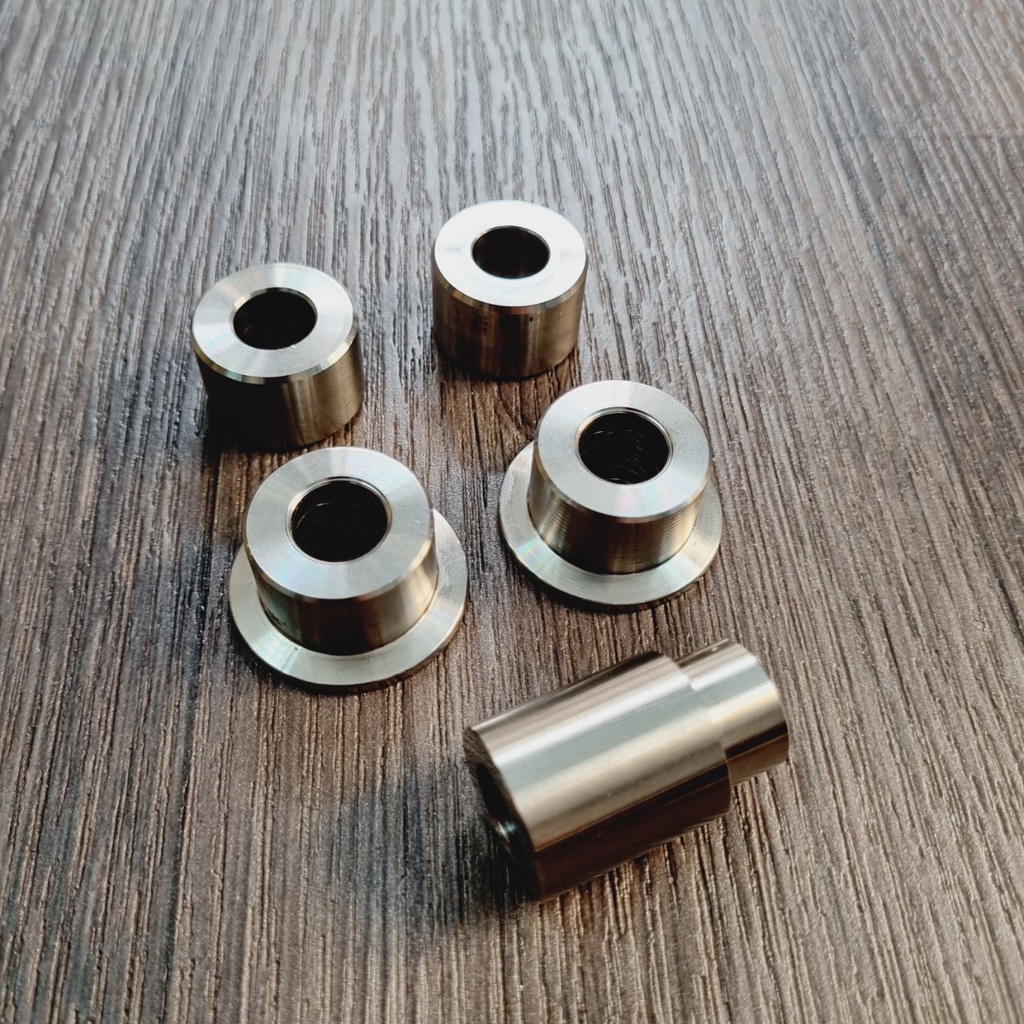 CỤC CANH BÁNH TRƯỚC SAU INOX 304 MẪU THÁI TRANG TRÍ XE SATRIA FI, RAIDER FI CAO CẤP