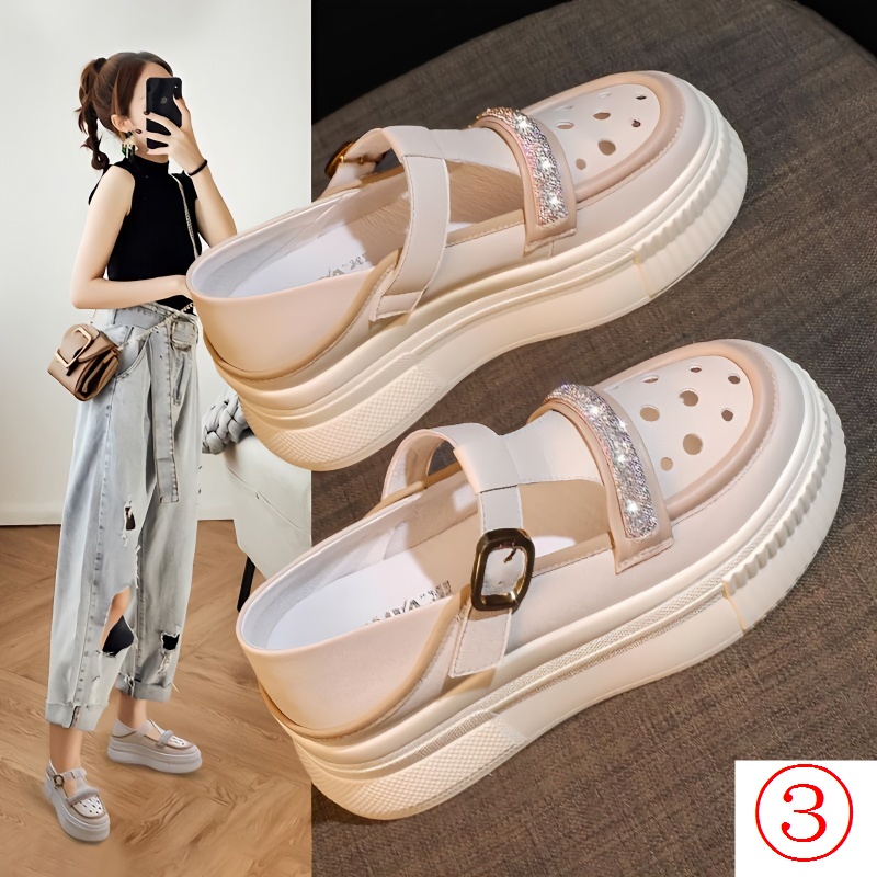 Giày Sandal Thể Thao Đế Dày Thời Trang Mùa Hè 2023 Phong Cách Mới Cho Nữ