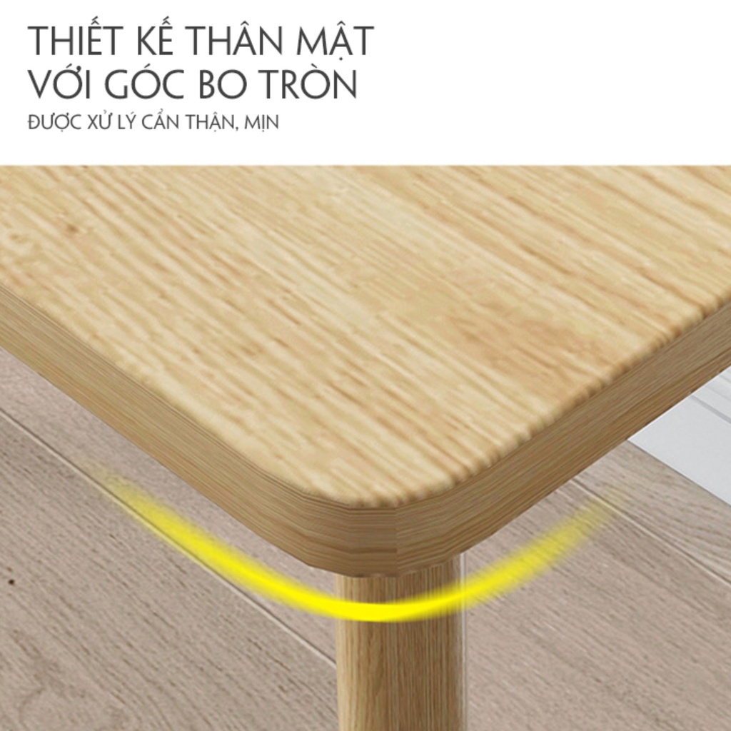 Bàn Làm Việc Có Ngăn Kéo AMYLY Bàn Học Sinh Viên Chất Liệu Gỗ MDF Màu Trắng Vàng Nâu Kích Thước D120*R55*C72cm | BigBuy360 - bigbuy360.vn