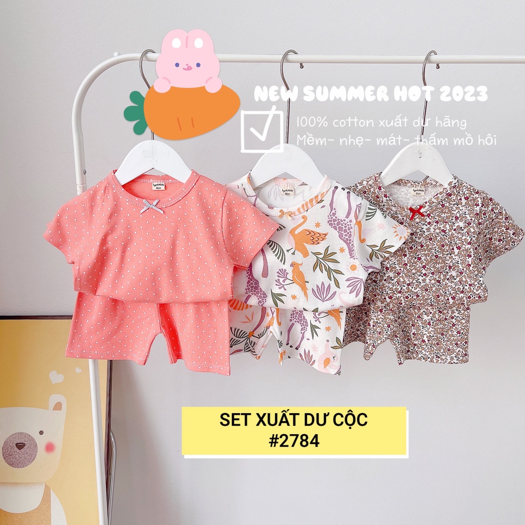 SET 3 bộ đồ trẻ em bé gái , đồ bộ cho bé 1-5 tuổi 8-18kg , chất liệu cotton bozip , co giãn , thấm mồ hôi