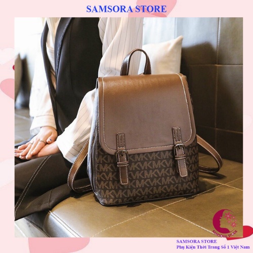 Balo nữ đi học mini thời trang hàn quốc da trơn hàng hiệu đeo vai size 24 Samsora store - BL2138
