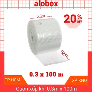 Bộ 1 cuộn Xốp hơi bọc hàng, xốp gói hàng dễ vỡ kích thước 30x50 m giao hàng nhanh hỏa tốc tp. HCM - alobox