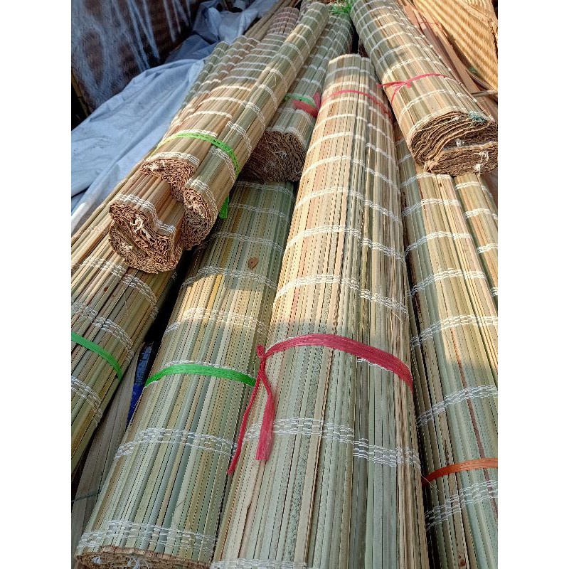 Mành tre che nắng, mành cọ trang trí sân khấu. Phông nền mành tre đỏ trang trí Tết, Lễ Hội.