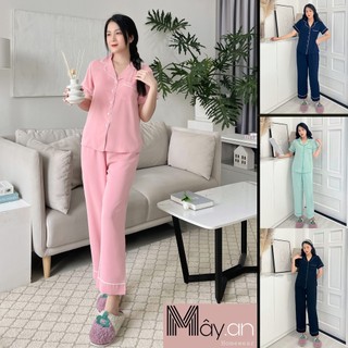 Đồ mặc nhà MÂY pijama lụa lạnh Hàn quốc quần dài