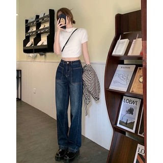 quần jeans ống rộng 2 túi trước
