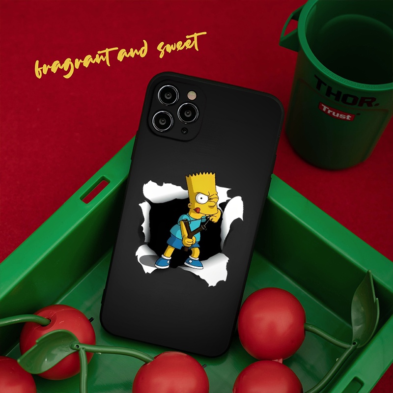 Ốp Điện Thoại Bảo Vệ Toàn Diện hình Sim.son bé nghịch ngợm cute Cho iPhone 11 13 12 Pro Max XR 7 8 Plus e5202