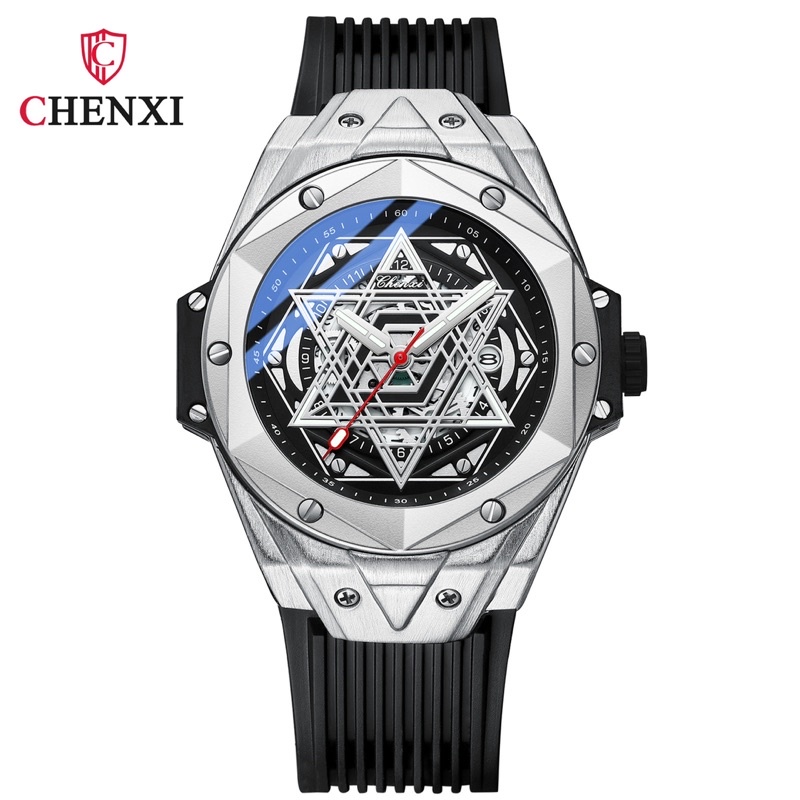 Đồng Hồ Nam CX-8252-8852 Hình Khối Đan Xen