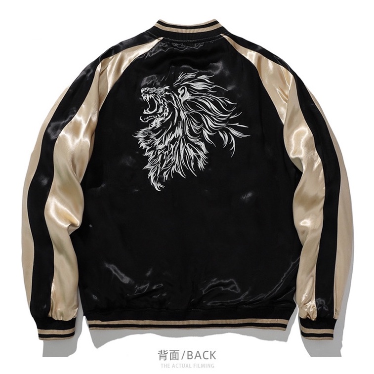 Oder - Áo Khoác BomberJacket 2 mặt Sukajan Thêu Sư Tủ