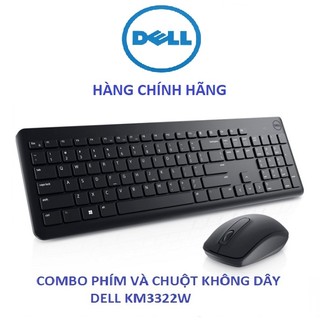 Combo bộ bàn phím và chuột không dây dell km3322w - hàng chính hãng