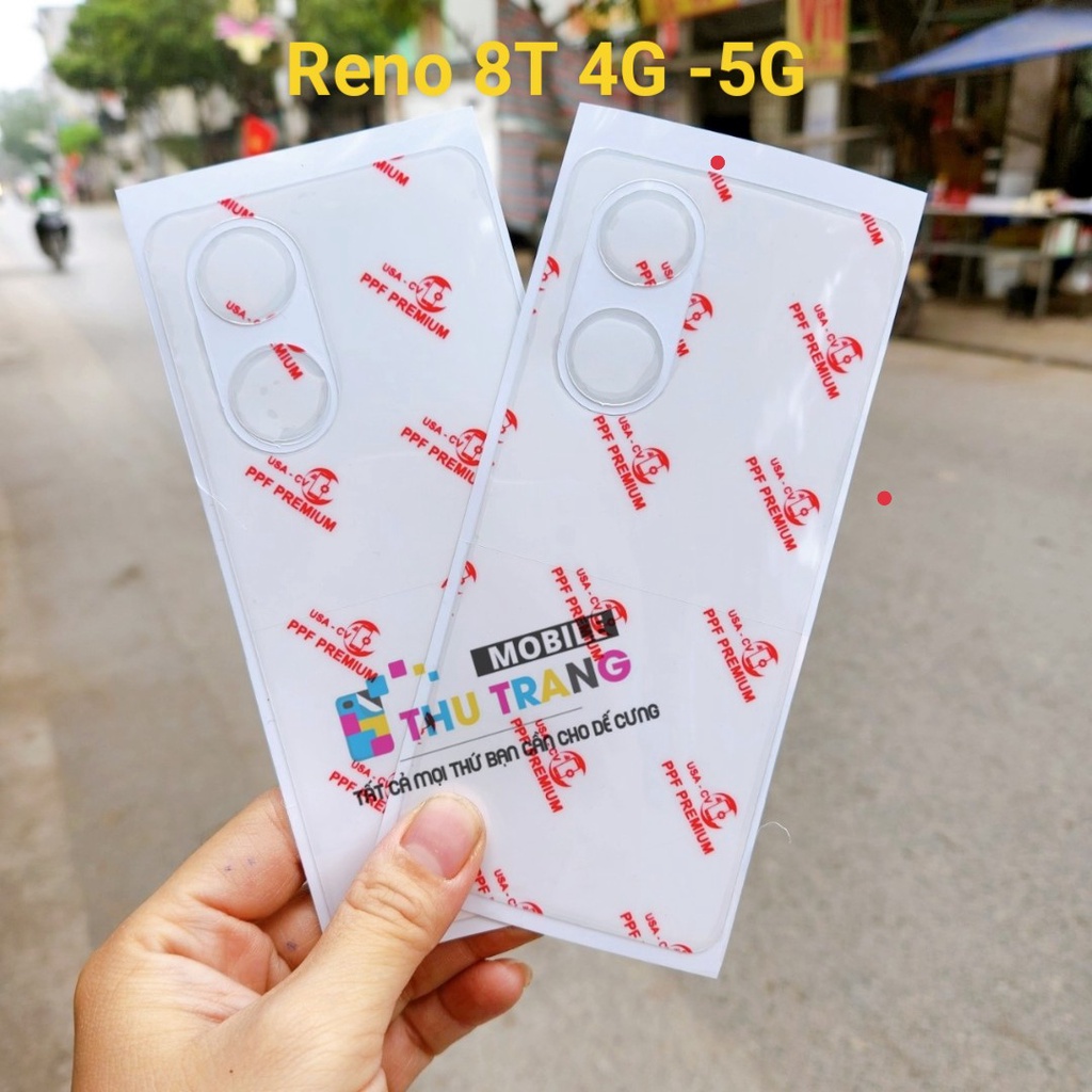 Miếng dán PPF mặt sau Oppo A1 Pro Reno 8 Reno 8T Reno 8 Z Reno 7 Reno 7 Z Reno 7 Pro 5G trong suốt siêu dính chống xước