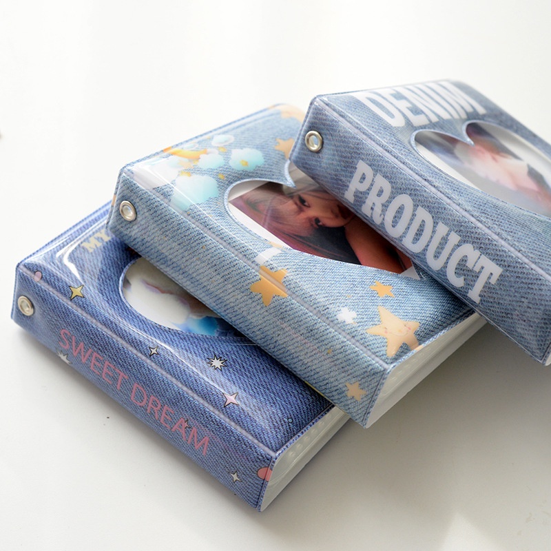 Album Ảnh 40, 64 Ngăn 3 inch Phong Cách Y2K Jeans Denim đựng card kpop, thẻ game, anime, boylove xíu nhọ store