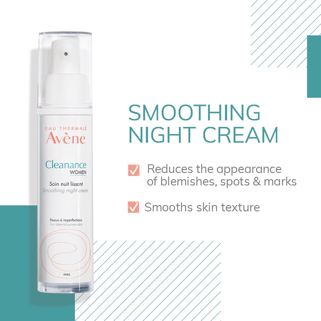 Kem Dưỡng Da Ban Đêm Avene Cleanance Women Smoothing Night Cream Giảm Nhờn 30ml