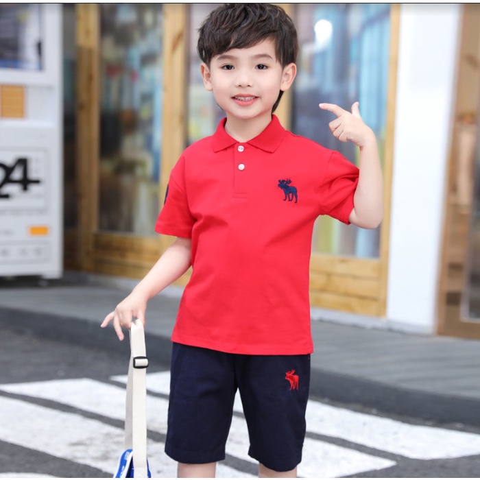 Bololo Áo Thun cotton Nhật Bản Tay Ngắn Cho Bé