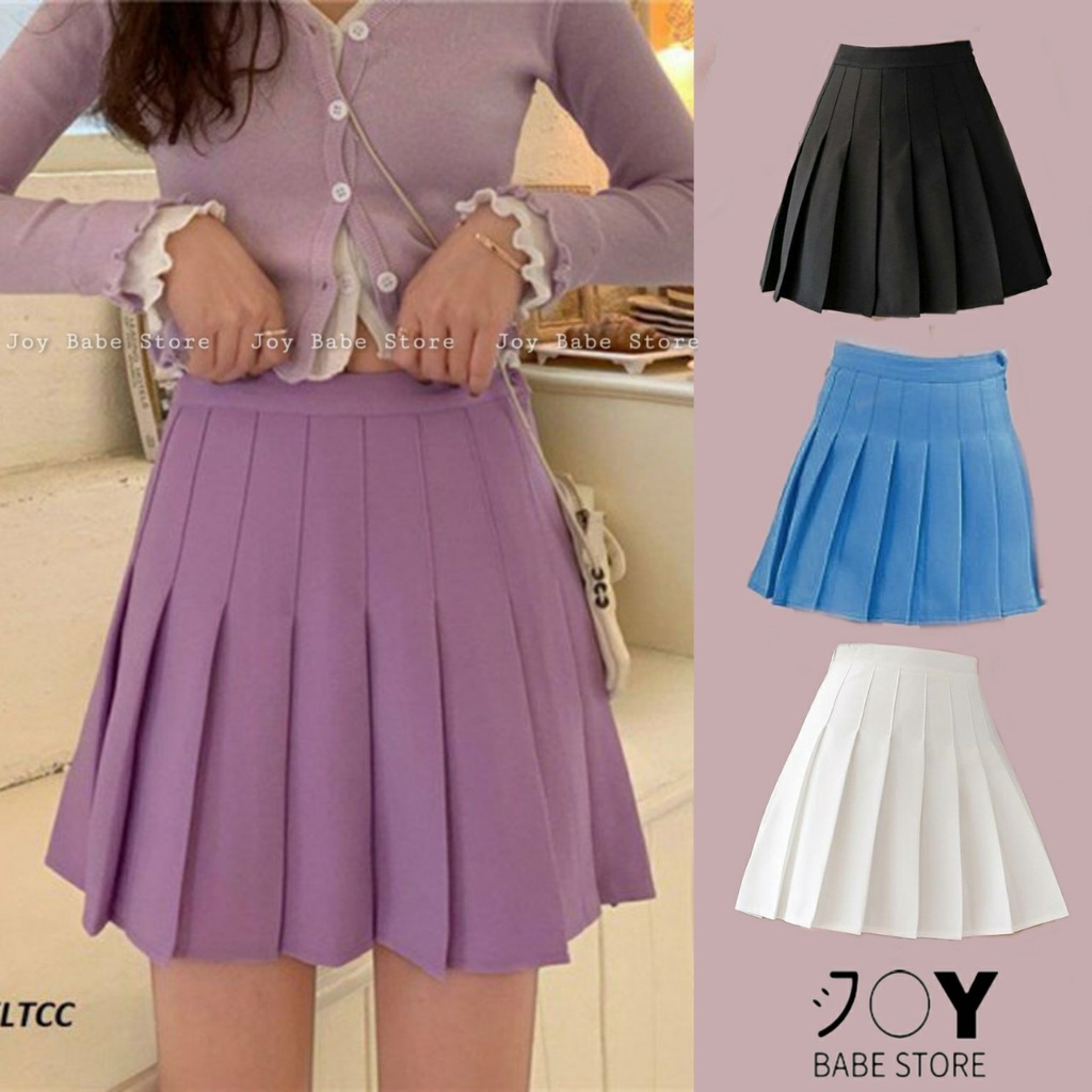 Chân váy tennis JOY BABE🌼xếp ly ngay ngắn, vải dày mịn có quần trong xịn sò, mini skirt học sinh Ulzzang tenis VAY 1 -8C