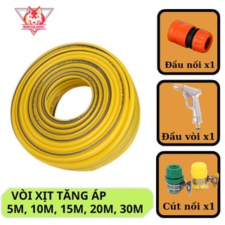 [Vòi xịt 5M] Bộ vòi xịt tăng áp, vòi rửa xe, tưới cây điều chỉnh mức nước tiết kiệm (đầu vòi tay cầm)