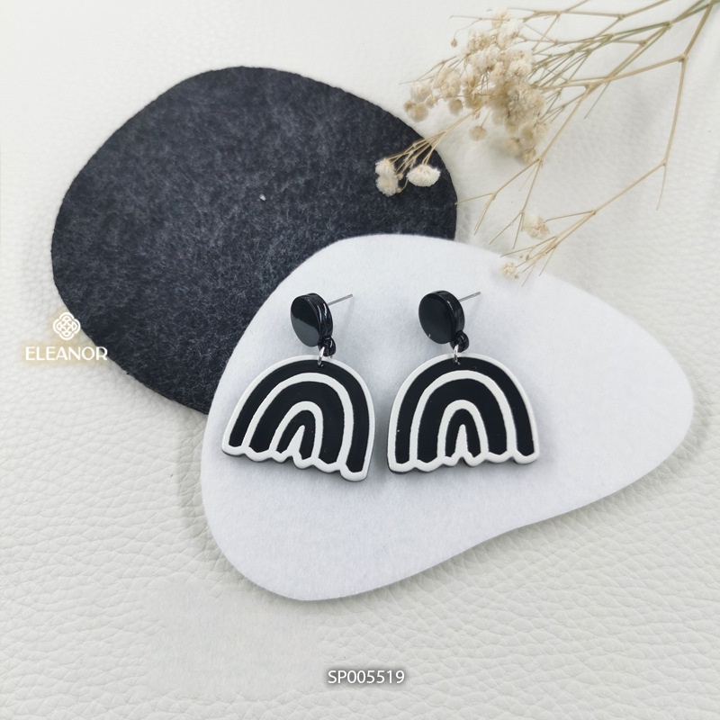 Bông tai nữ chuôi bạc 925 Eleanor Accessories hình cầu vòng phong cách trẻ trung phụ kiện trang sức xinh xắn 5519