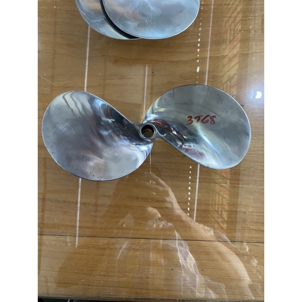 Chân vịt AB inox 304 máy xe 3t68 (2 cánh) ren 18mm