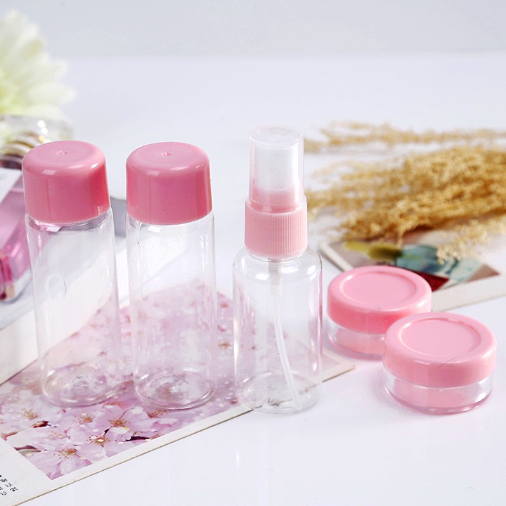 Set 5 món chiết mỹ phẩm nhỏ gọn tiện dụng khi đi du lịch