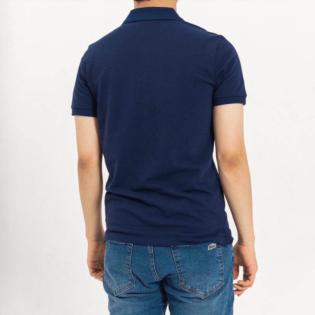 Áo Polo nam Massi 11 màu xanh navy trơn logo thêu chất liệu vải co giãn | BigBuy360 - bigbuy360.vn