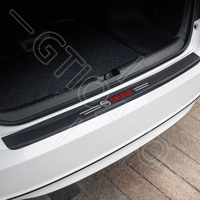 GTIOATO Cho Nissan Sylphy Sợi Carbon Dán Cửa ô Tô Miếng Dán Xe DáN  ̂́Ng XưỚC Ô Tô Dán Cốp Xe Hơi Phụ KiệN Xe HơI