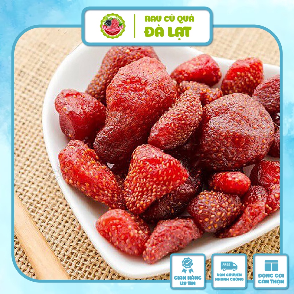 Dâu Tây Sấy Lạnh Không Đường, Chuẩn Vị Giòn Thơm Ngon, Giàu Chất Vitamin Cho Cơ Thể ( 250,500,1000gr )