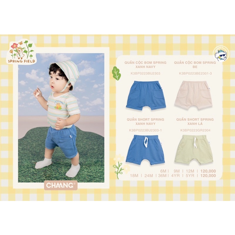 Chaang quần cộc cotton cho bé trai SS23