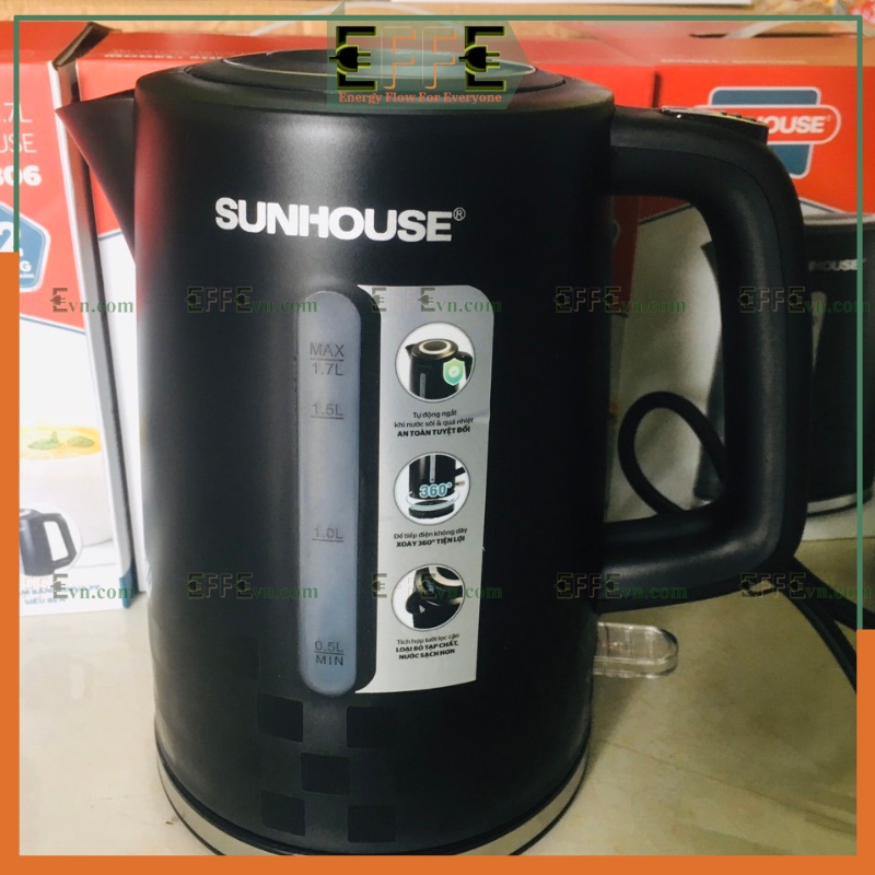 Ấm siêu tốc SUNHOUSE 1.7L SHD1306 🔶 Ấm siêu tốc nhựa sunhouse cao cấp 🔶 Bình đun nước siêu tốc