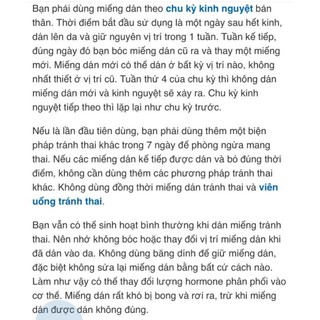 miếng dán tránh thai evra TháiLan🇹🇭