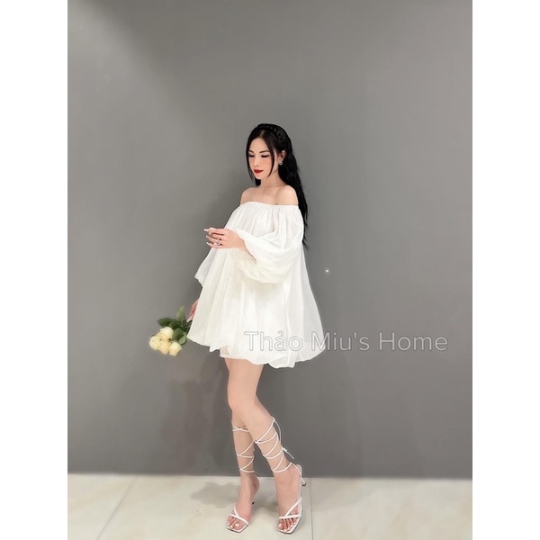 🪩🪩ĐẦM BẸT VAI TAY DÀI DÁNG PHỒNG 2 MÀU TRENDING