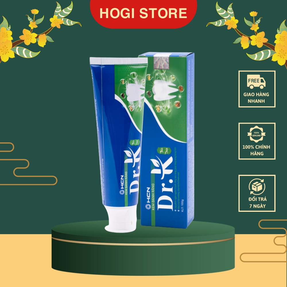Kem Đánh Răng Thảo Dược Dr.K Hogi HCN Làm Sạch Nhẹ Nhàng, Ngăn Ngừa Ê Buốt, Sâu Răng Tuýp 100g